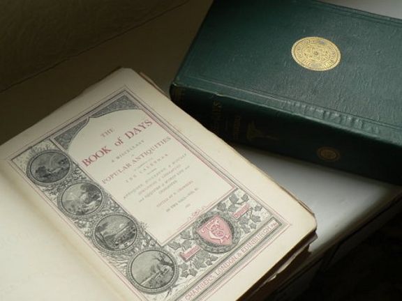The two volumes from an early edition of The Book of Days