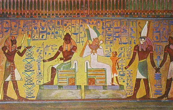 Wall decoration from the tomb of Rameses I