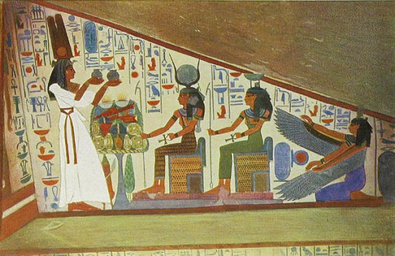 Nefertari Offers Gifts To Hathor and Selkis