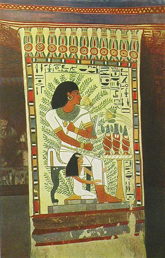 Sennefer Sits In The Sacred Tree Of Amen-Ra